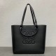 Loewe Anagram Small Tote In Black Classic Calfskin