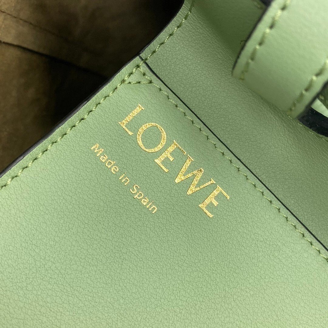 Loewe Anagram Small Tote In Rosemary Classic Calfskin