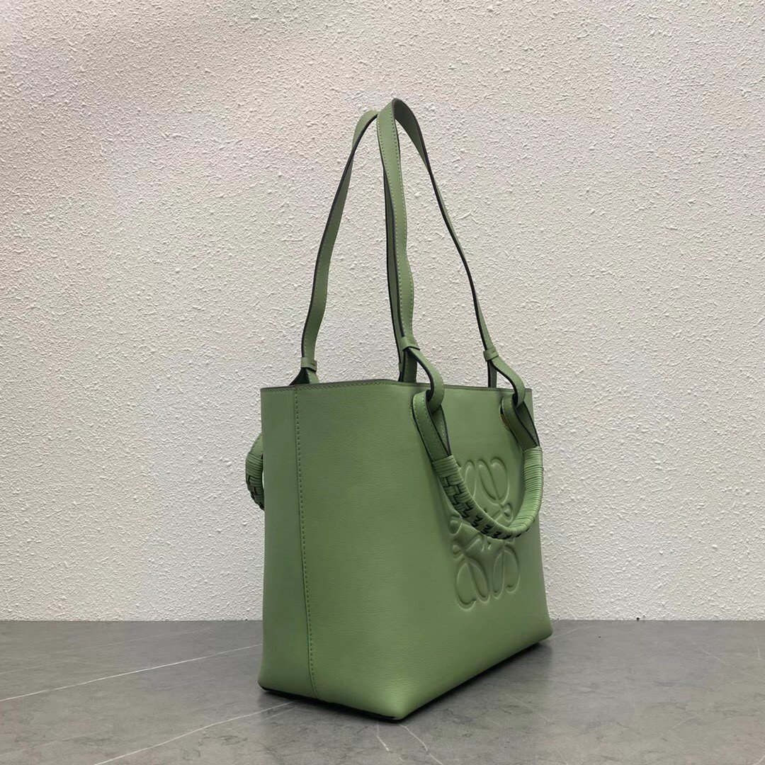 Loewe Anagram Small Tote In Rosemary Classic Calfskin