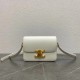 Celine Triomphe Teen Bag In White Leather