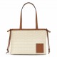 Loewe Cushion Small Tote In Beige Anagram Jacquard