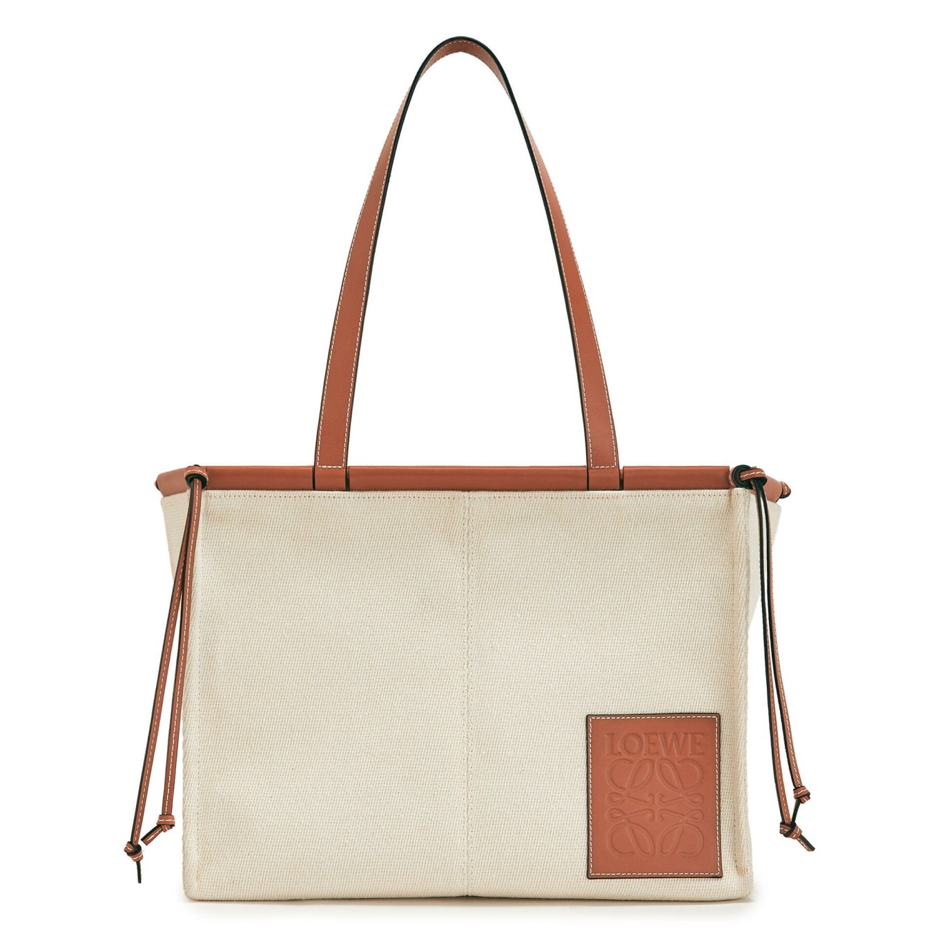 Loewe Cushion Medium Tote In Canvas and Calfskin