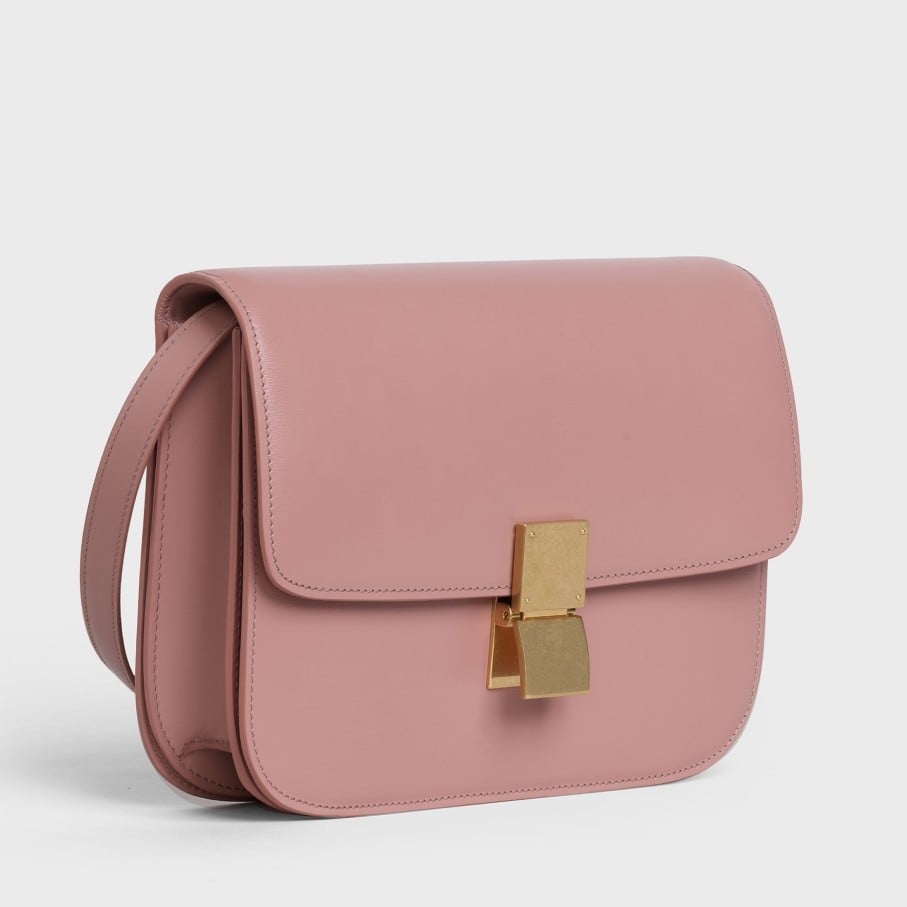 Celine Classic Box Medium Bag In Antique Rose Box Calfskin