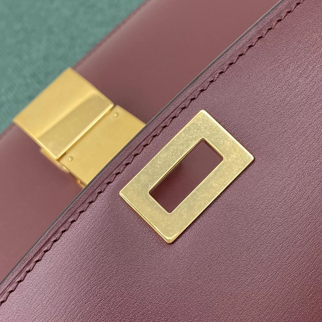 Celine Classic Box Medium Bag In Bordeaux Box Calfskin