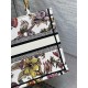 Dior Small Book Tote Bag In White Jardin Botanique Embroidery