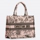 Dior Medium Book Tote Bag In Powder Pink Jardin Botanique Embroidery