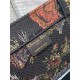 Dior Large Book Tote Bag In Black Jardin Botanique Embroidery