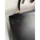 Hermes Kelly Sellier 32 Handmade Bag In Black Box Calfskin