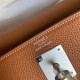 Hermes Kelly Retourne 32 Handmade Bag In Gold Clemence Leather