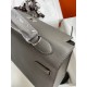 Hermes Kelly Sellier 32 Handmade Bag In Etain Epsom Calfskin