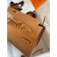 Hermes Kelly Sellier 32 Handmade Bag In Gold Epsom Calfskin