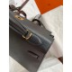 Hermes Kelly Sellier 32 Handmade Bag In Black Epsom Calfskin