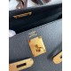 Hermes Kelly Sellier 32 Handmade Bag In Black Epsom Calfskin