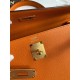 Hermes Kelly Sellier 32 Handmade Bag In Orange Epsom Calfskin