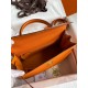 Hermes Kelly Sellier 32 Handmade Bag In Orange Epsom Calfskin