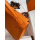 Hermes Kelly Sellier 32 Handmade Bag In Orange Epsom Calfskin