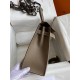 Hermes Kelly Sellier 32 Handmade Bag In Taupe Epsom Calfskin