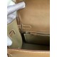 Hermes Kelly Lakis 32 Handmade Bag In Taupe Swift Calfskin