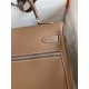 Hermes Kelly Lakis 32 Handmade Bag In Taupe Swift Calfskin