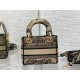 Dior Lady D-Lite Mini Bag In Brown Toile de Jouy Embroidery