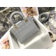 Dior Lady D-Lite Medium Bag In Grey Cannage Embroidered Canvas