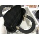 Dior Lady D-Lite Medium Bag In Black Cannage Embroidered Canvas