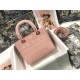 Dior Lady D-Lite Medium Bag In Pink Cannage Embroidered Canvas