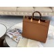 Fendi Sunshine Medium Tote Bag In Brown Calfskin