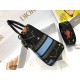 Dior Lady D-Lite Medium Bag In Black Pixel Zodiac Embroidery