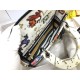 Dior Lady D-Lite Medium Bag In White Pixel Zodiac Embroidery