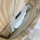 Dior Lady D-Lite Medium Bag In Beige Stripes Embroidery