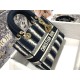 Dior Lady D-Lite Medium Bag In Blue D-Stripes Embroidery