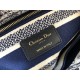 Dior Lady D-Lite Medium Bag In Blue Toile de Jouy Embroidery