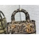 Dior Lady D-Lite Medium Bag In Brown Toile de Jouy Embroidery