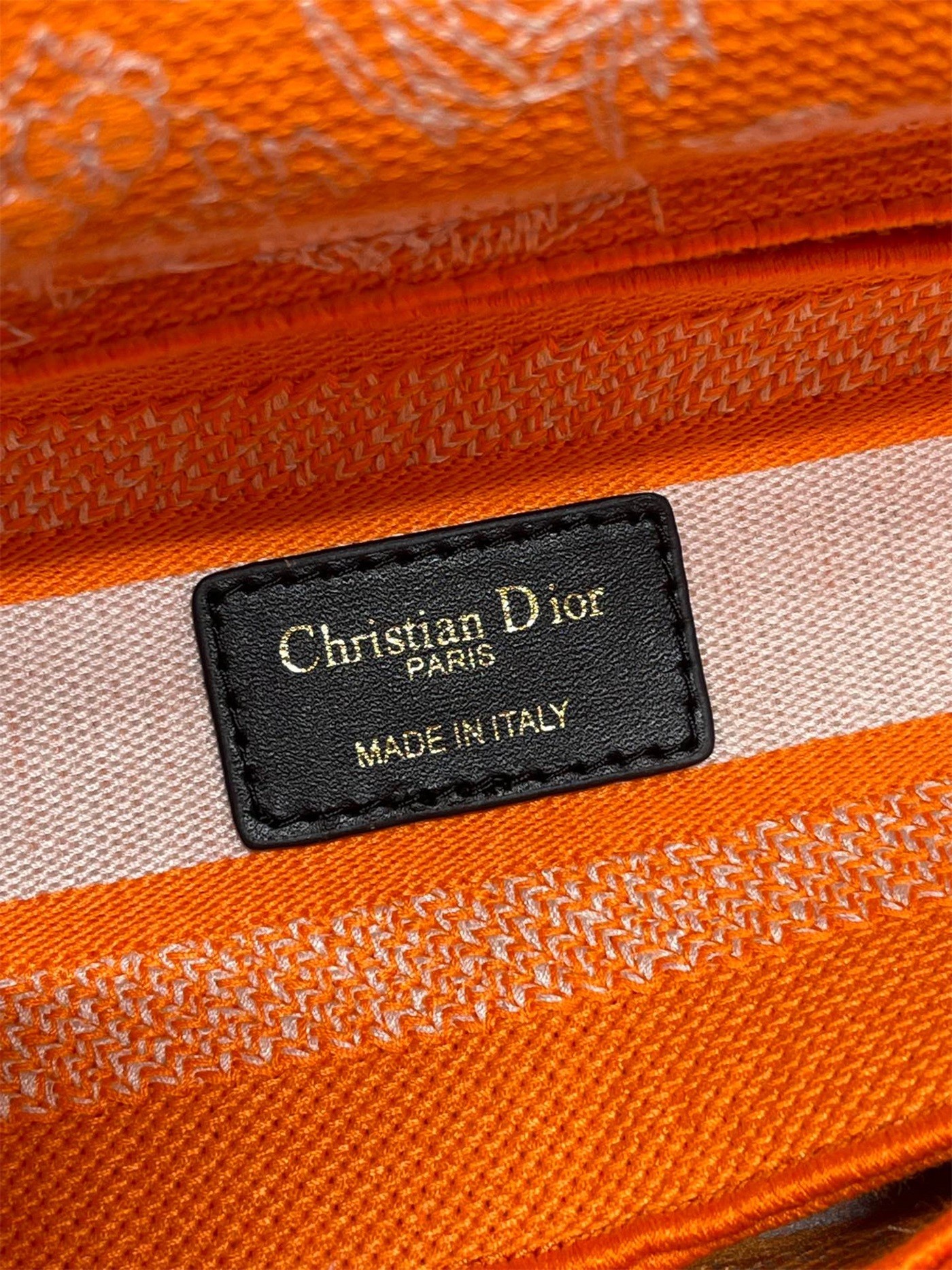 Dior Lady D-Lite Medium Bag In Fluorescent Orange Toile de Jouy Reverse Embroidery