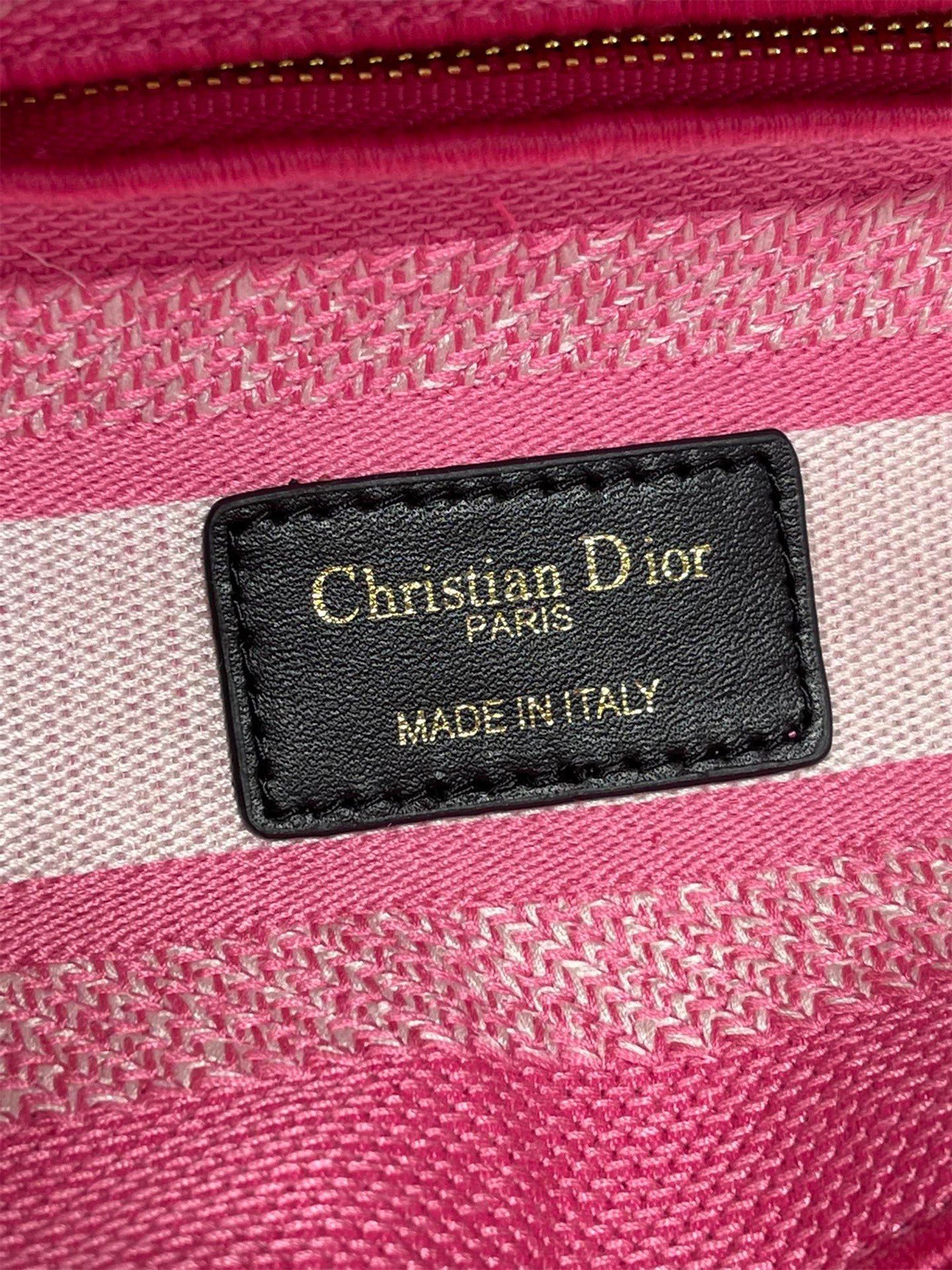 Dior Lady D-Lite Medium Bag In Fluorescent Pink Toile de Jouy Reverse Embroidery