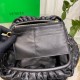 Bottega Veneta Large Pouch Clutch Bag In Black Intrecciato Lambskin