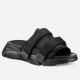 Dior D-Wander Slides In Black Camouflage Technical Fabric