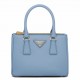 Prada Mini Galleria Bag In Light Blue Saffiano Leather