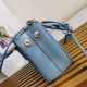 Prada Mini Galleria Bag In Light Blue Saffiano Leather