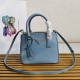 Prada Mini Galleria Bag In Light Blue Saffiano Leather