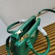 Prada Mini Galleria Bag In Green Saffiano Leather