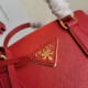 Prada Mini Galleria Bag In Red Saffiano Leather