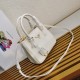 Prada Mini Galleria Bag In White Saffiano Leather