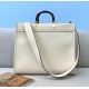 Fendi Sunshine Medium Tote Bag In White Calfskin