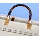 Fendi Sunshine Medium Tote Bag In White Calfskin