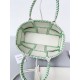 Bottega Veneta Arco Small Tote with Green Overlock Stitching