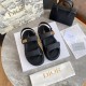 Dior DiorAct Sandals In Black Lambskin