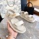 Dior DiorAct Sandals In White Lambskin