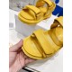 Dior DiorAct Sandals In Yellow Lambskin